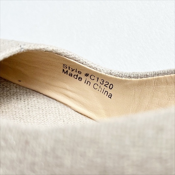 J. Crew Seville Metallic Espadrille Wedges 9 canvas neutral heels summer shoes - Picture 12 of 13